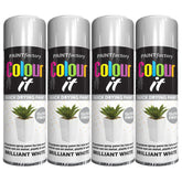 4X Paint Factory White Gloss Spray Paint 250ml Spray Paint